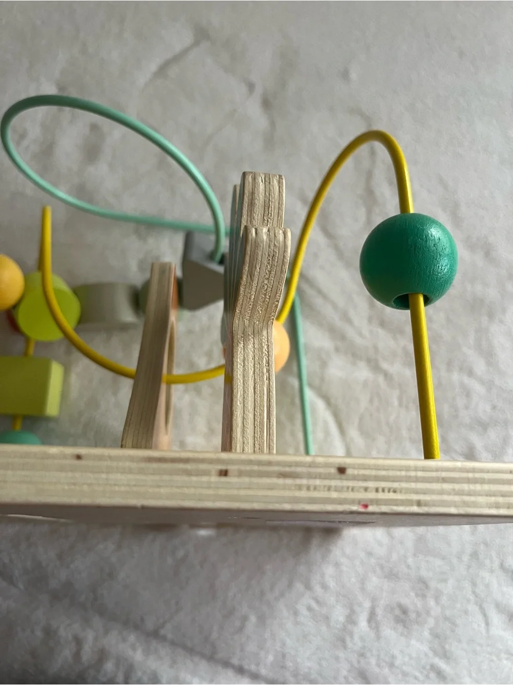 Wooden Bead Maze Activity Toy - Green/Yellow/Orange
